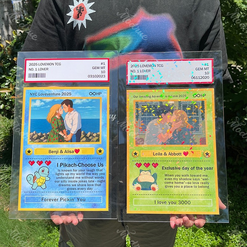 Custom Anime Photo Couple BIG Card For Your love