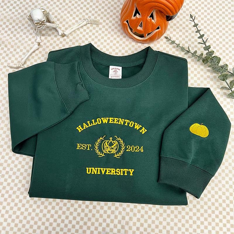 Embroidered Halloween embroidery sweatshirt