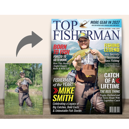 Custom Fishing Magazine Cover Poster