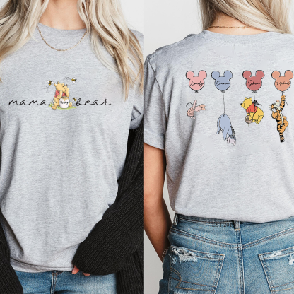 Custom Mama Bear Sweatshirt with Names Double Sided Shirt