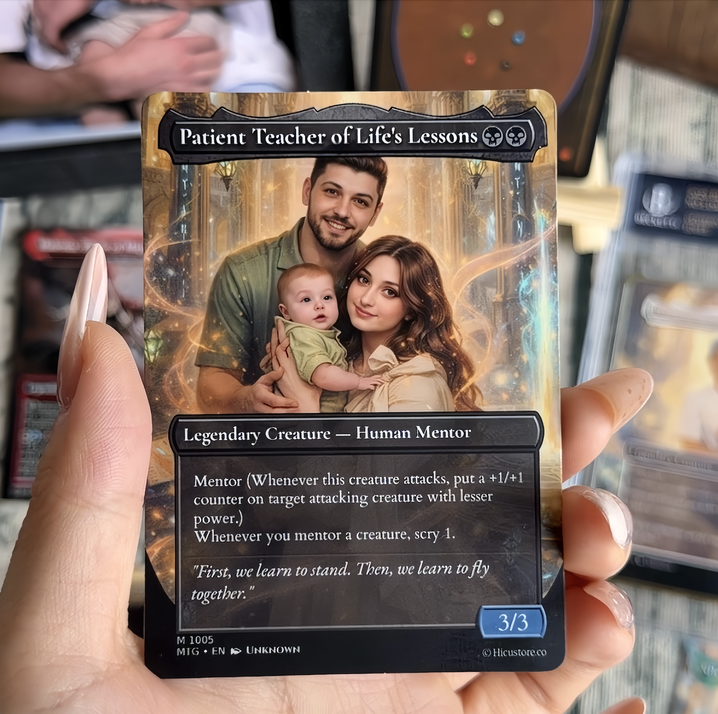 Custom Anime Dad Magic Trading Card