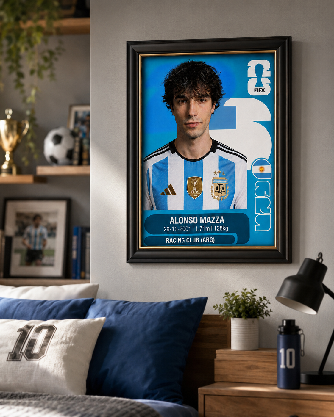 Personalized 2026 World Soccer Star Framed Poster