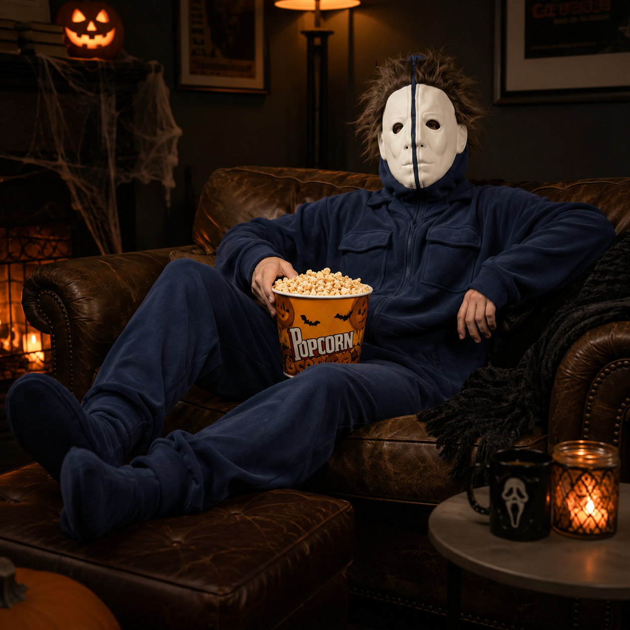Scream Inside - Ghostface Halloween Hooded Jumpsuit