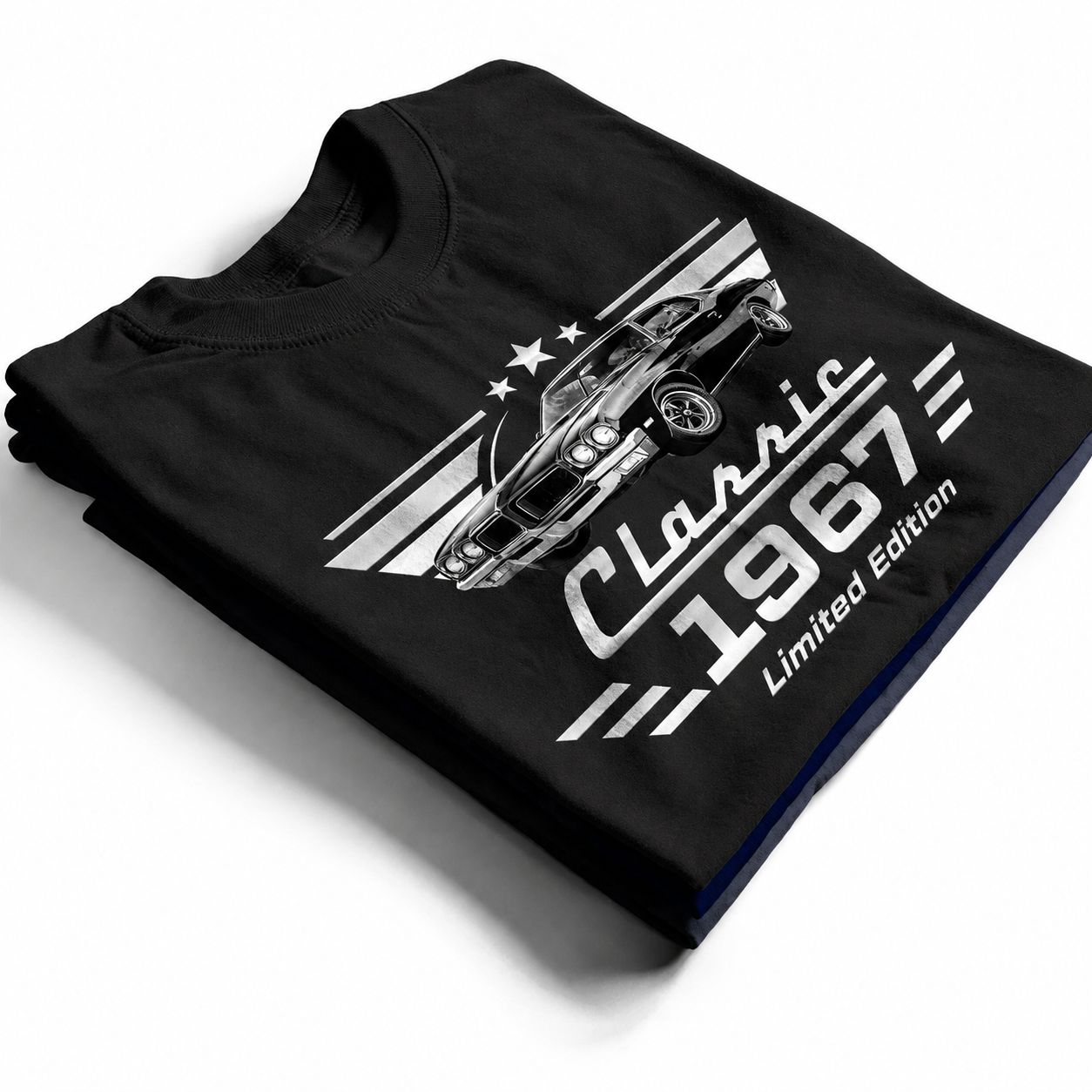 Personalized Classic Tee With Photo Car Art