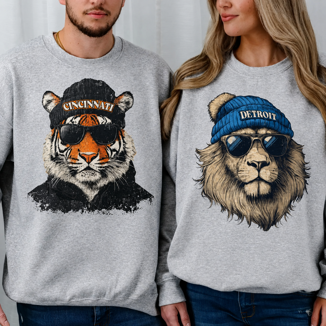 Custom Vintage Game Day Football Spirit Animal Sweatshirt
