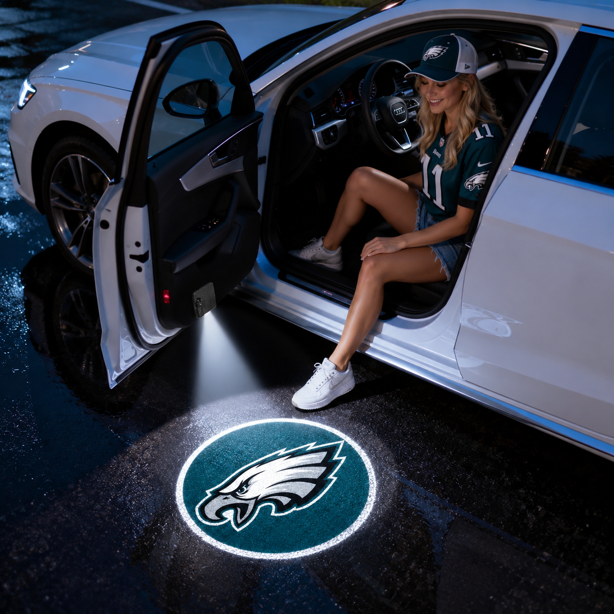Football Team Car Door Projector Lights