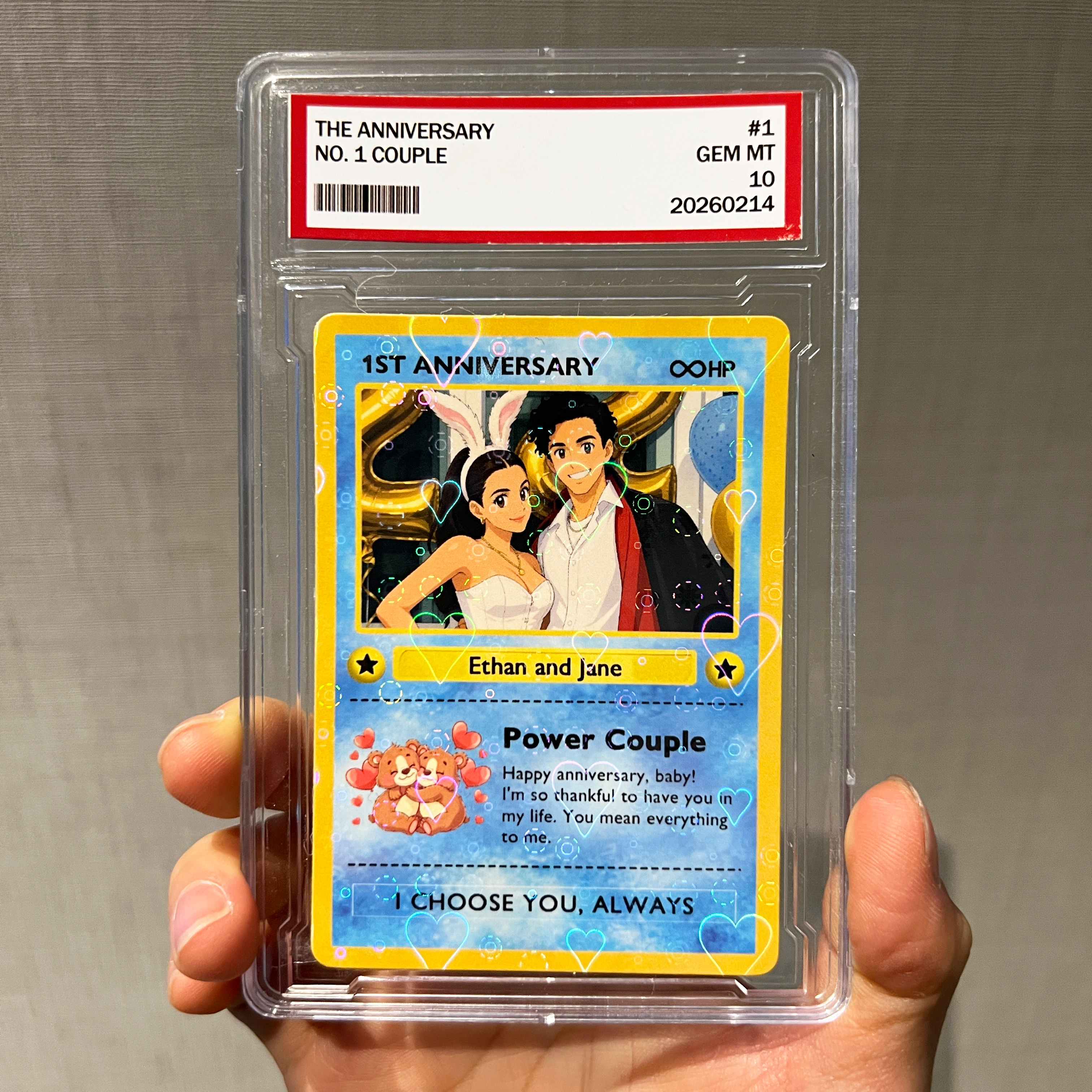 Custom Anime Photo Couple Trading Card