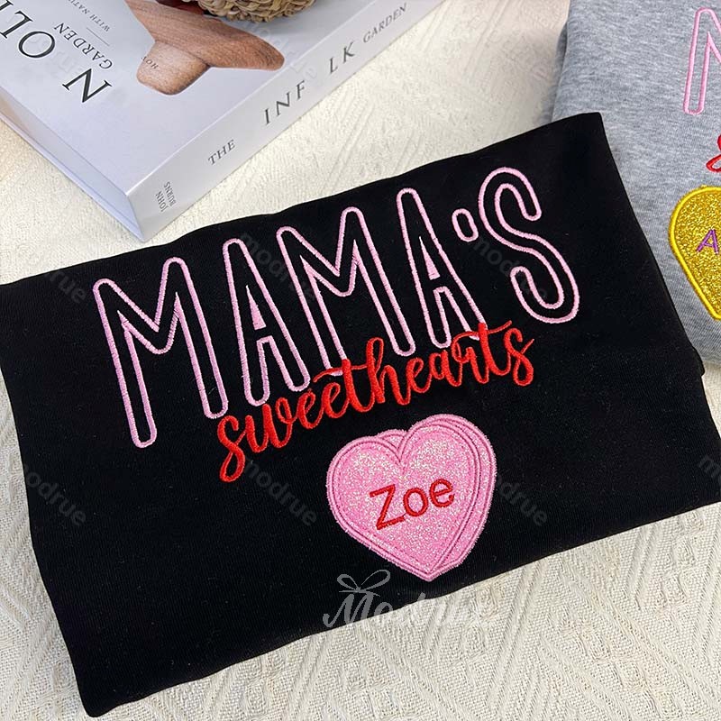 Mama’s Sweethearts Embroidered Sweatshirt