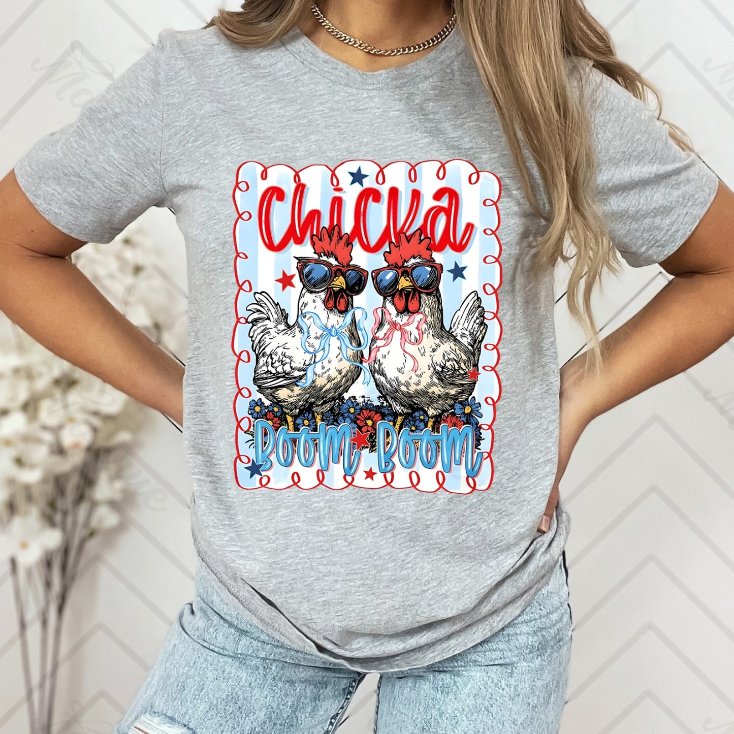 Retro Chicken 4th Of July Shirt