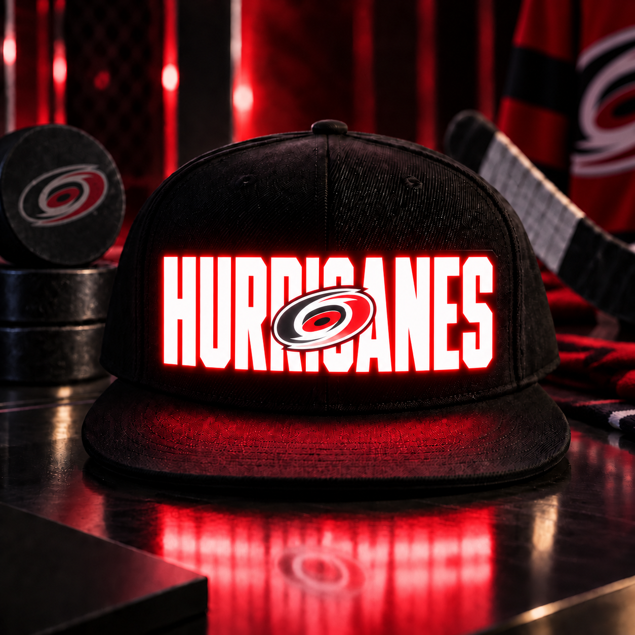 Hockey Team LED Light-Up Snapback Cap