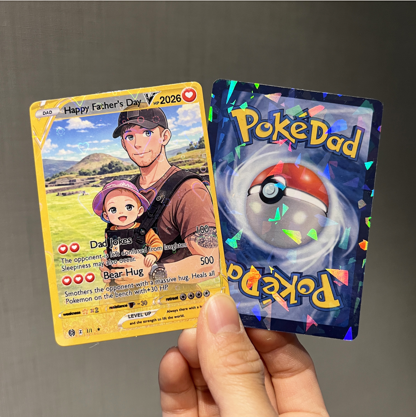 Personalized Photo Anime Card For Father's Day