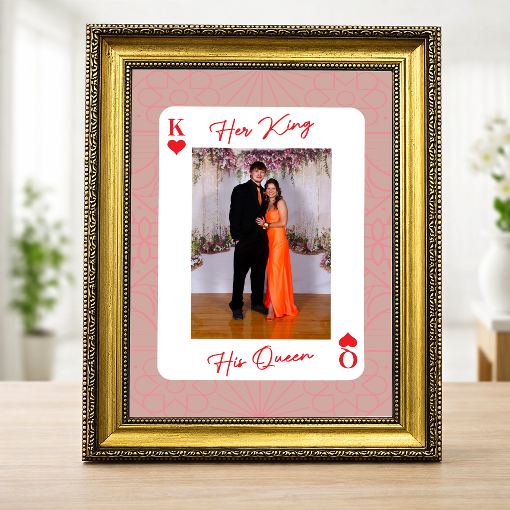 King and Queen Custom Photo Print Couples Wall Art