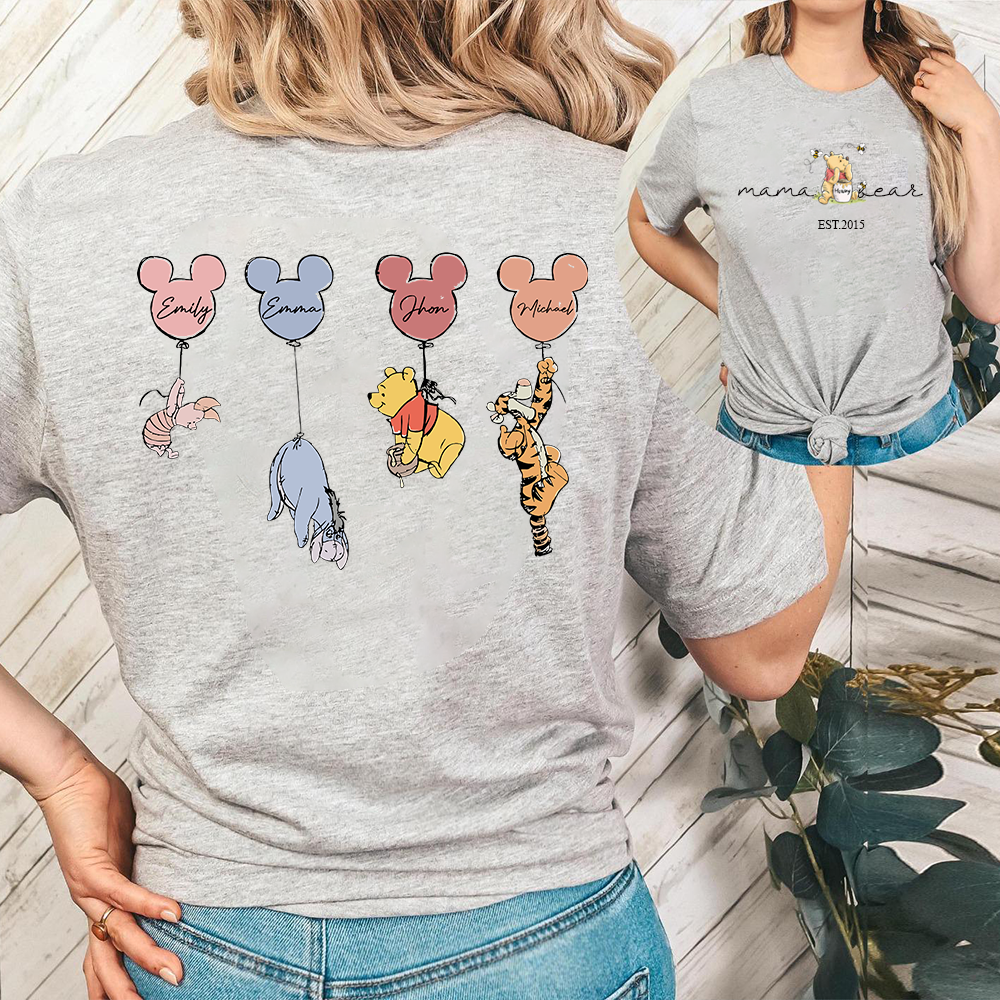 Custom Mama Bear Sweatshirt with Names Double Sided Shirt