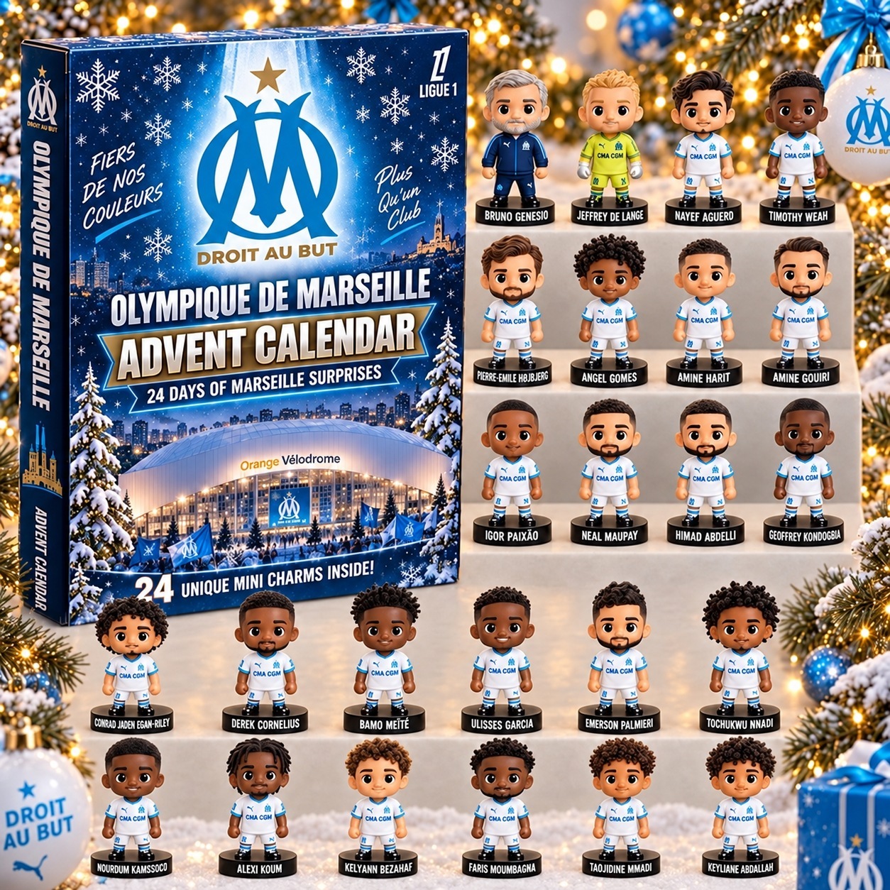 Olympique de Marseille · Football Fan 24-Day Advent Calendar – Soccer Club Countdown Gift Box