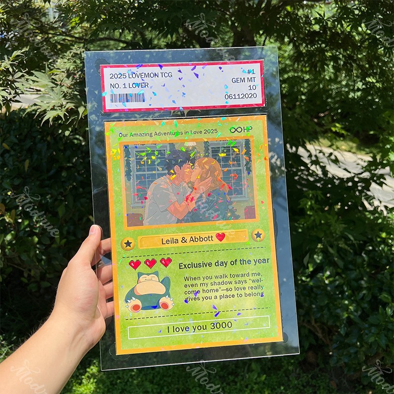 Custom Anime Photo Couple BIG Card For Your love