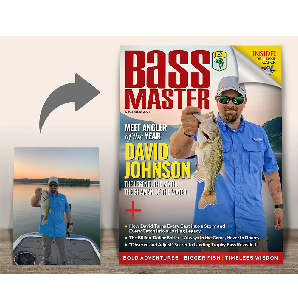 Custom Fishing Magazine Cover Poster