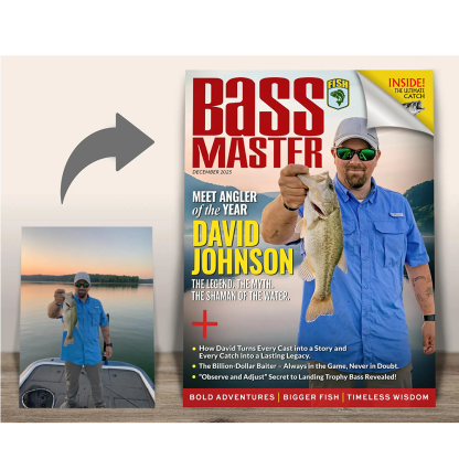 Custom Fishing Magazine Cover Poster