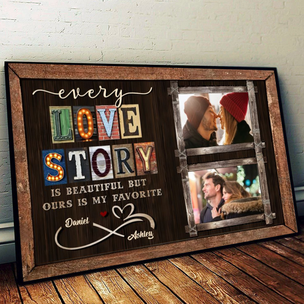 Personalized Every Love Story Is Beautiful Poster Canvas