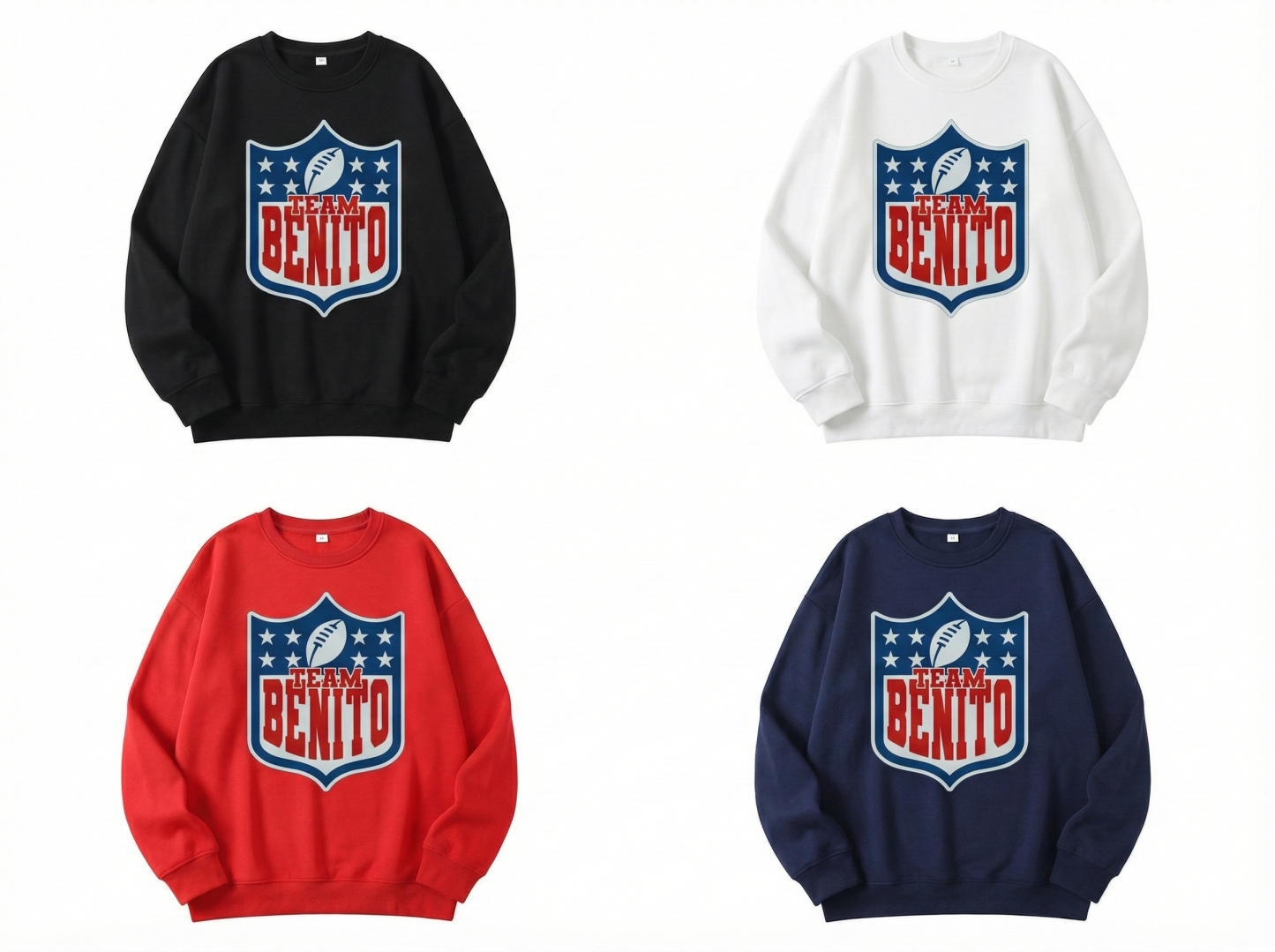 Team Benito "Halftime Show" Graphic Sweatshirt - Retro Football Style