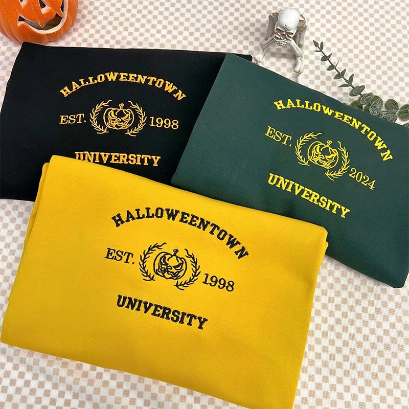 Embroidered Halloween embroidery sweatshirt