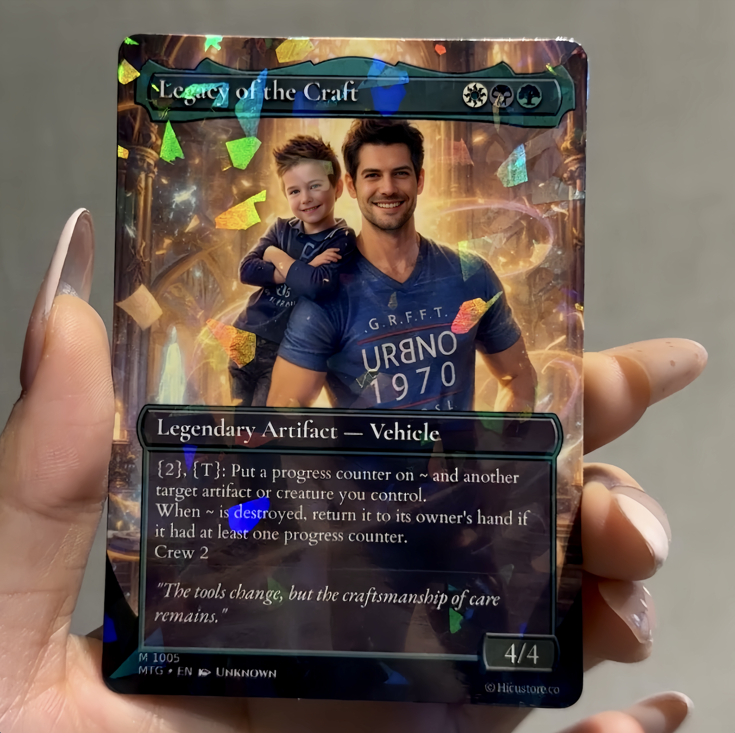 Custom Anime Dad Magic Trading Card