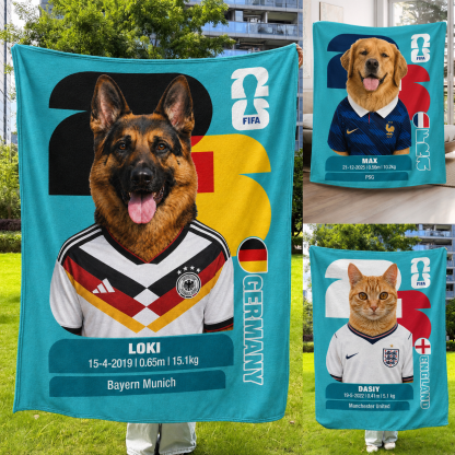 World Cup Champion Pet Star Custom Blanket