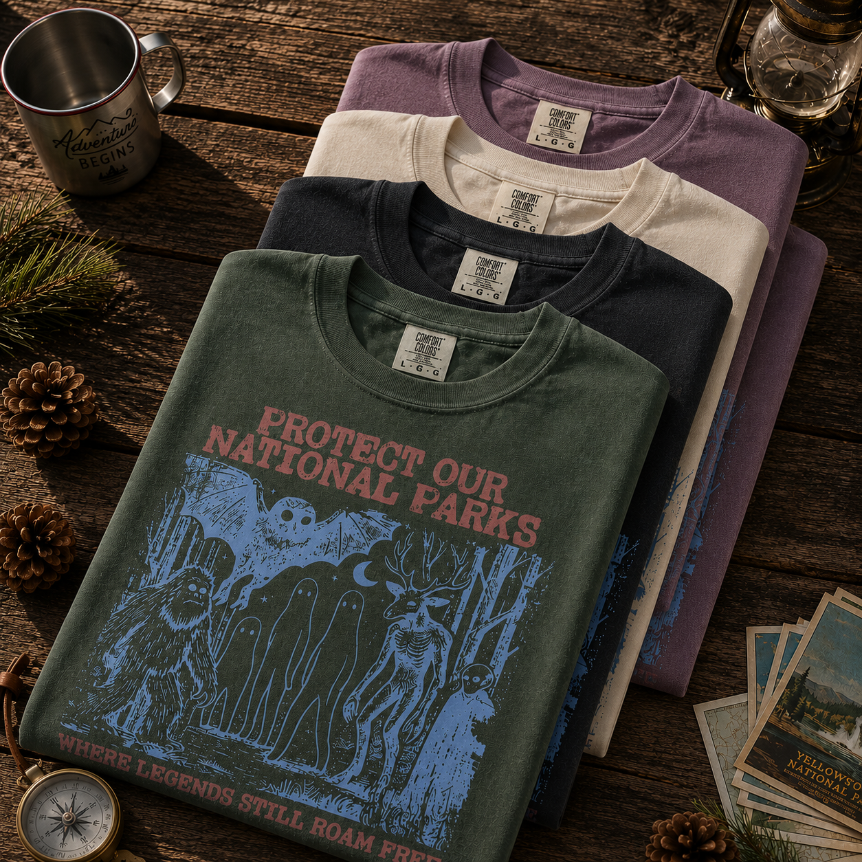Cryptid National Parks Retro Graphic Tee