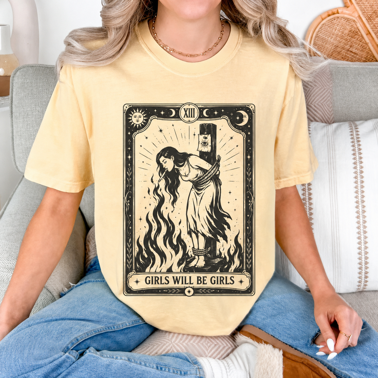 Retro Tarot Card Feminist Tee