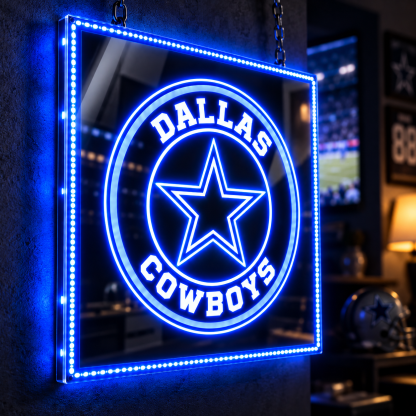 Football Teams Glow LED Cool Mirror Lights