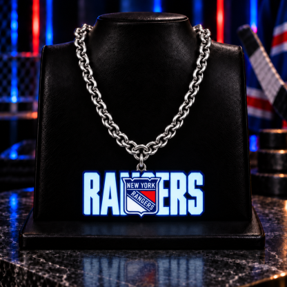 Hockey Fan LED Light-Up Pendant Chain Necklace