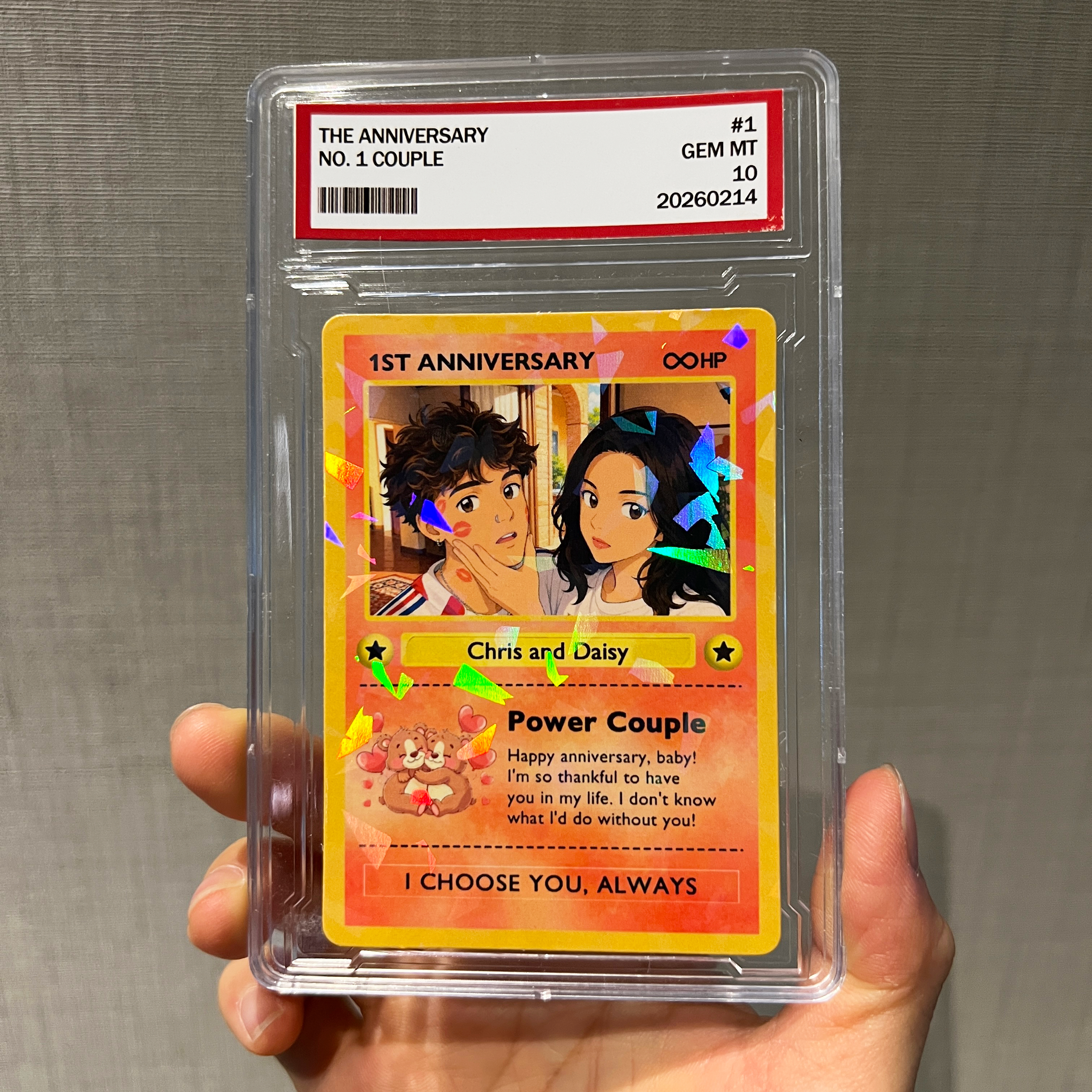 Custom Anime Photo Couple Trading Card