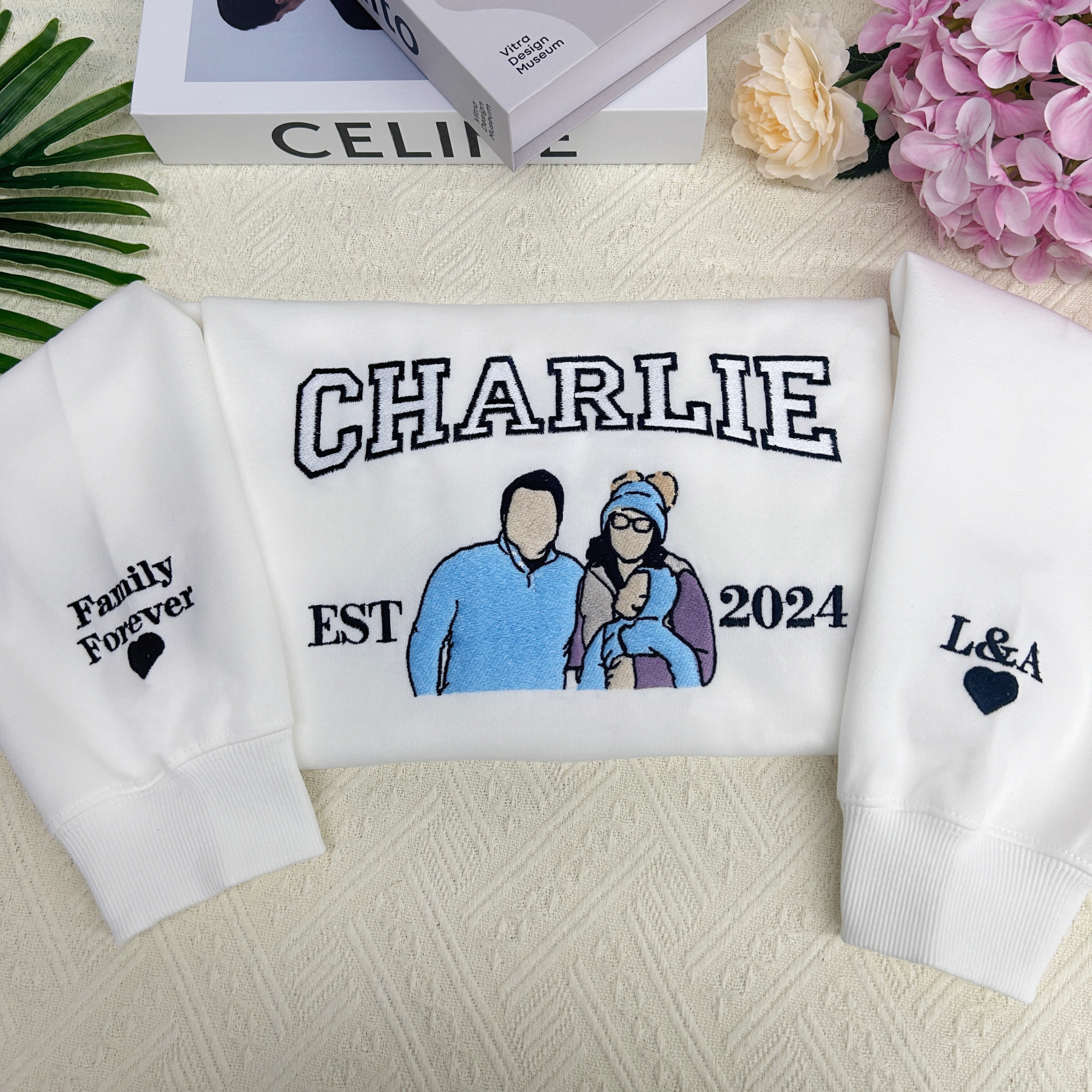 Custom Embroidered Portrait Sweatshirt