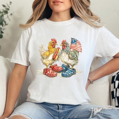 Funny Chicken 4th Of July Shirt
