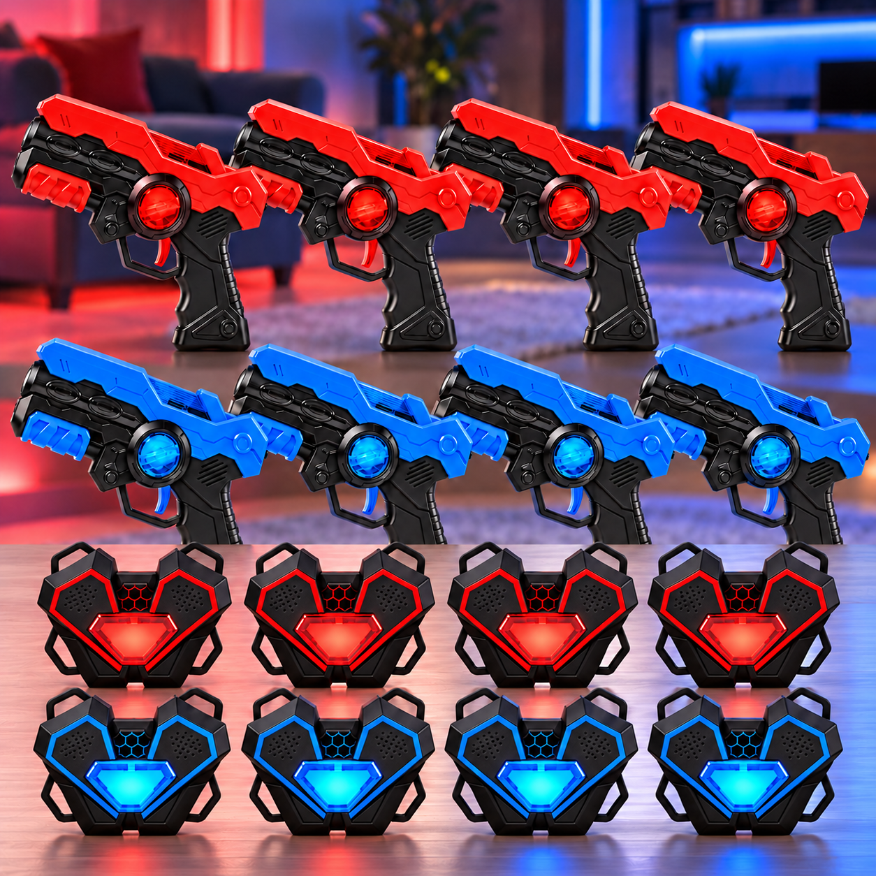 Laser Tag Blasters & Sensor Vests Battle Set