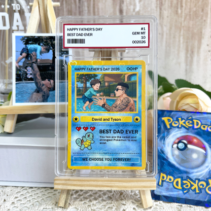 Custom Anime Photo "Best Dad Ever" Trading Card