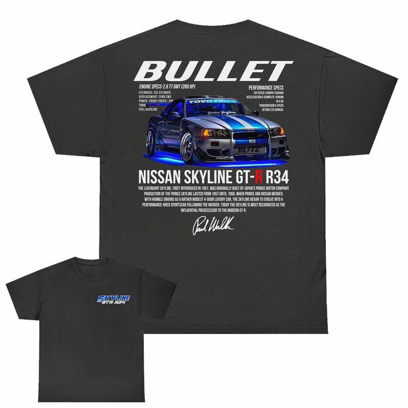 Fast and Furious Shirt , Suki Shirt , Skyline GT-R34 Unisex Shirt/Hoodie/Sweatshirt