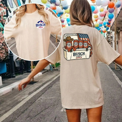 4th of July Funny Beer Two Sided T-shirt
