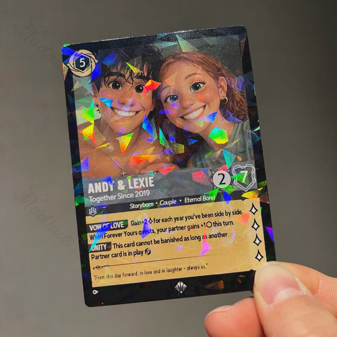 Personalized Cartoon Portrait Card for Couple