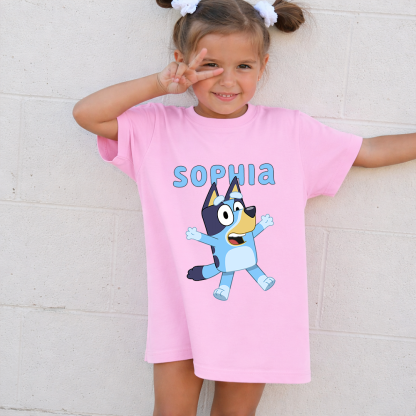 Personalized Cartoon Toddler Shirt with Kids Name