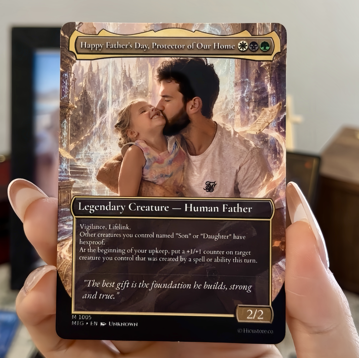 Custom Anime Dad Magic Trading Card