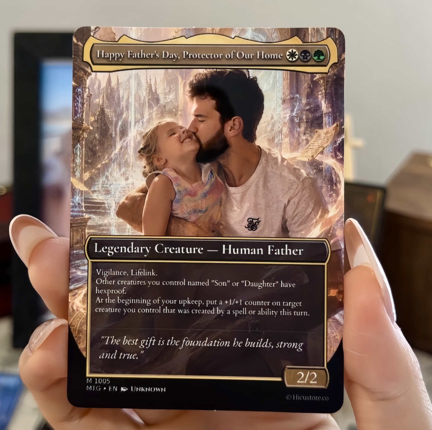 Custom Anime Dad Magic Trading Card