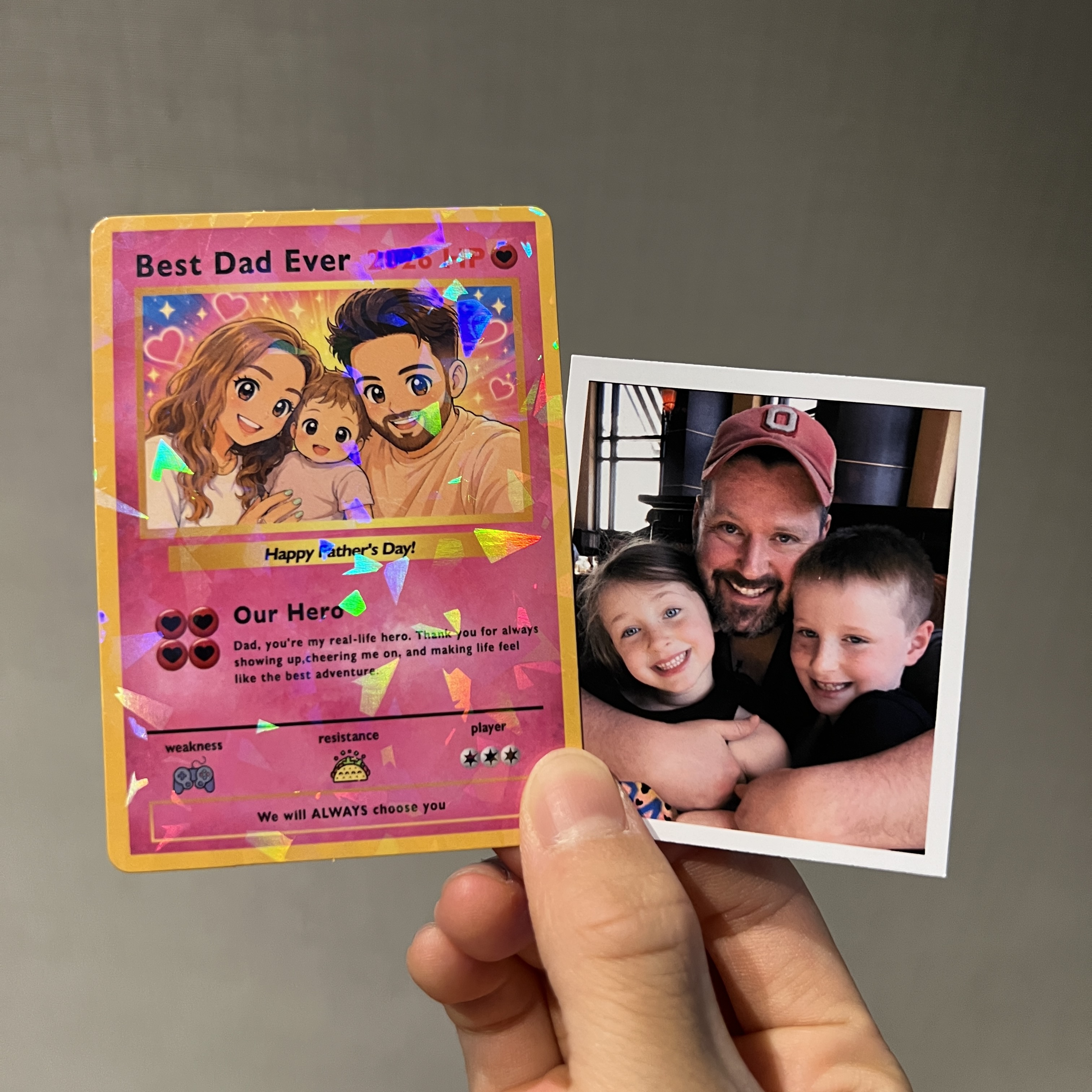 [Copy]Custom Anime Photo "Best Dad Ever" Trading Card