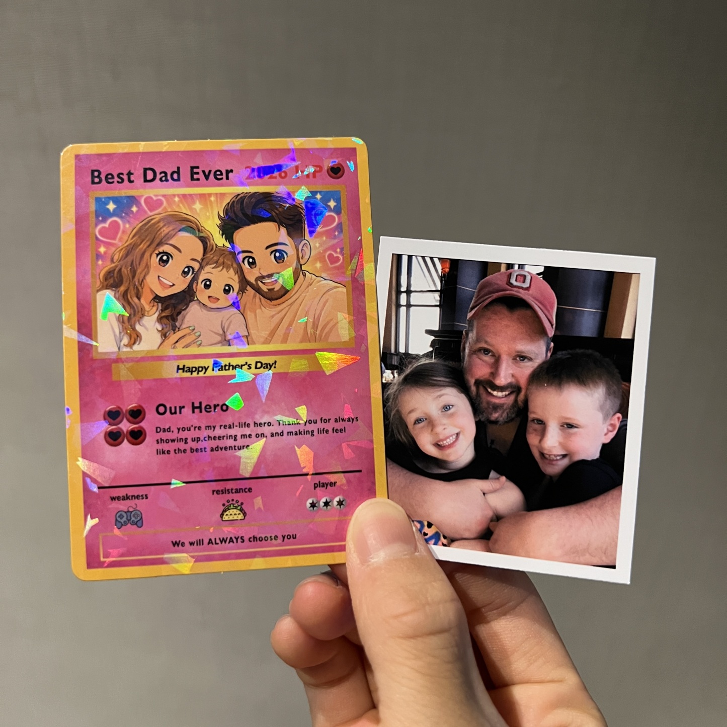 [Copy]Custom Anime Photo "Best Dad Ever" Trading Card