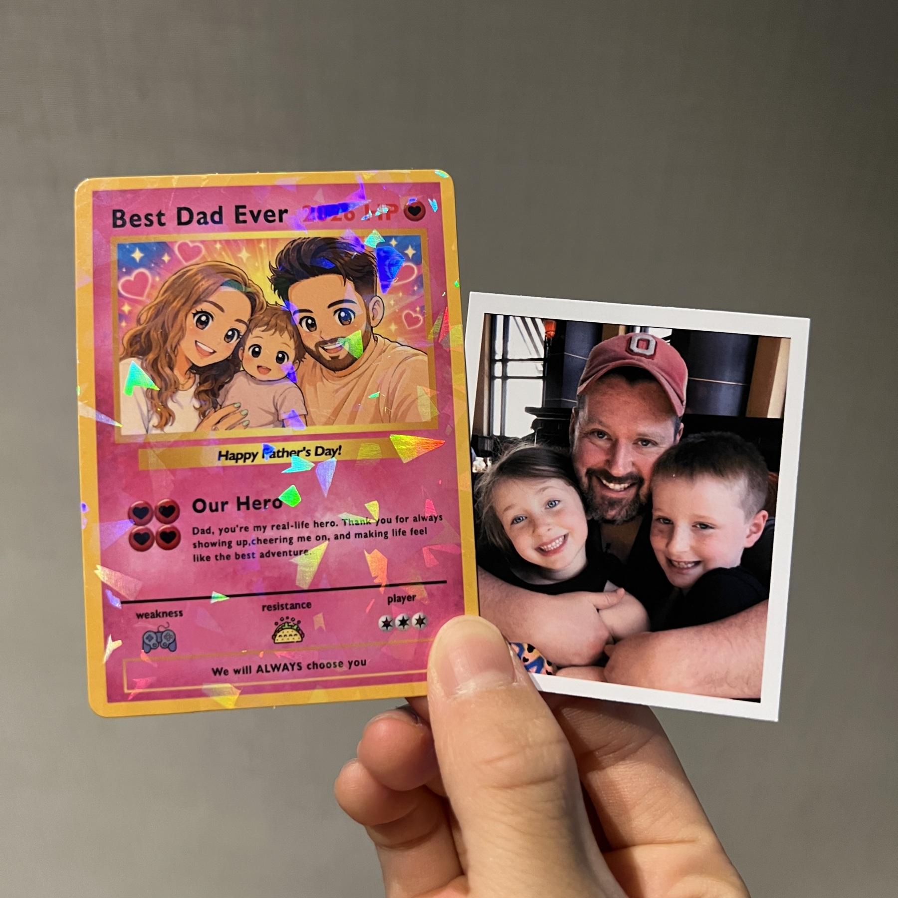 [Copy]Custom Anime Photo "Best Dad Ever" Trading Card