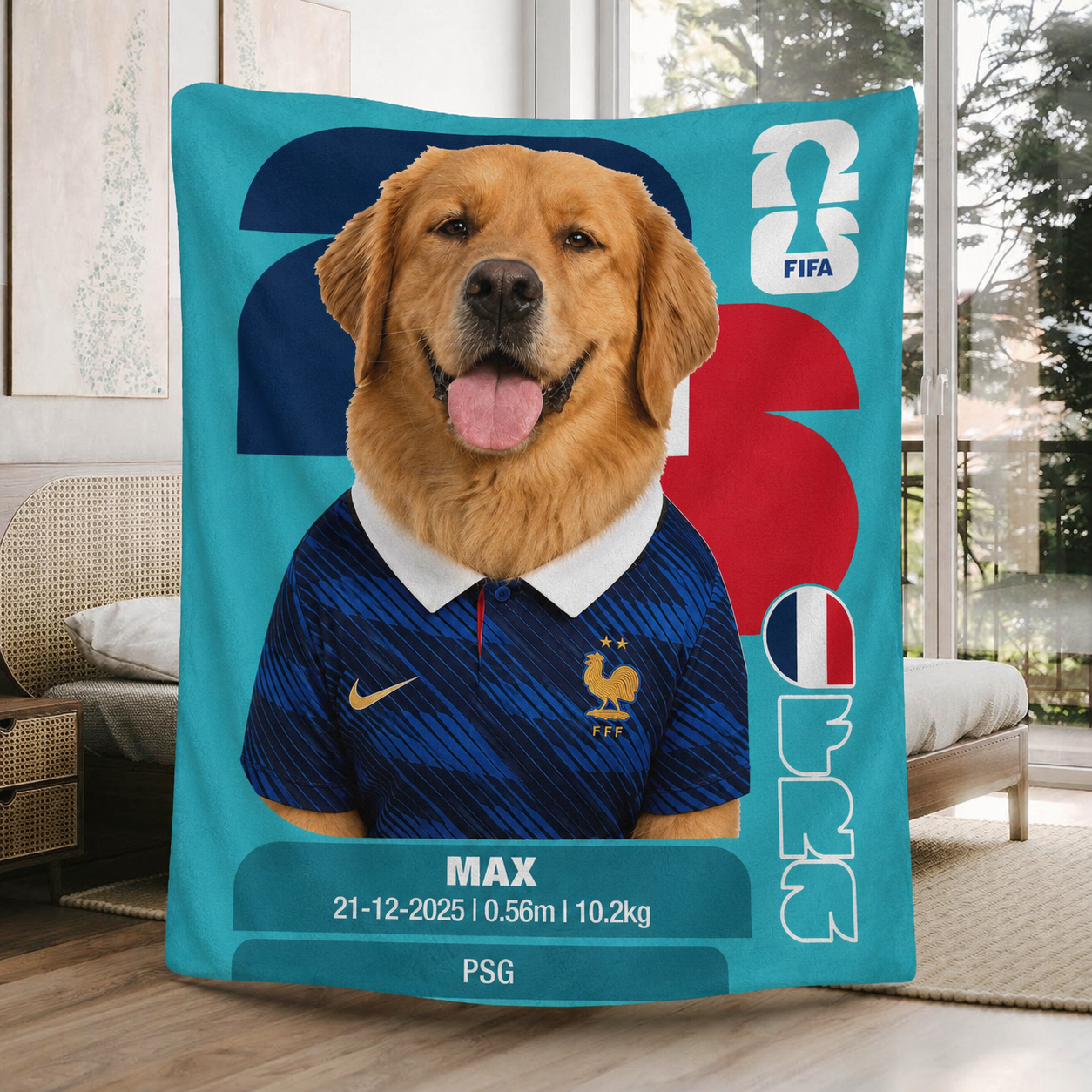 World Cup Champion Pet Star Custom Blanket
