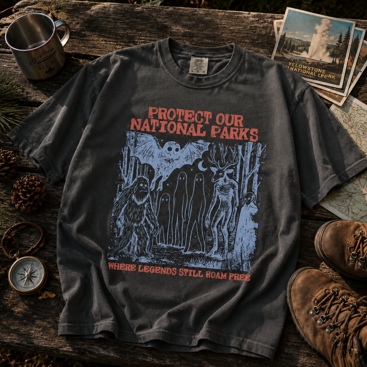 Cryptid National Parks Retro Graphic Tee