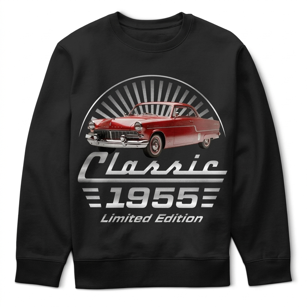 Personalized Classic Tee With Photo Car Art