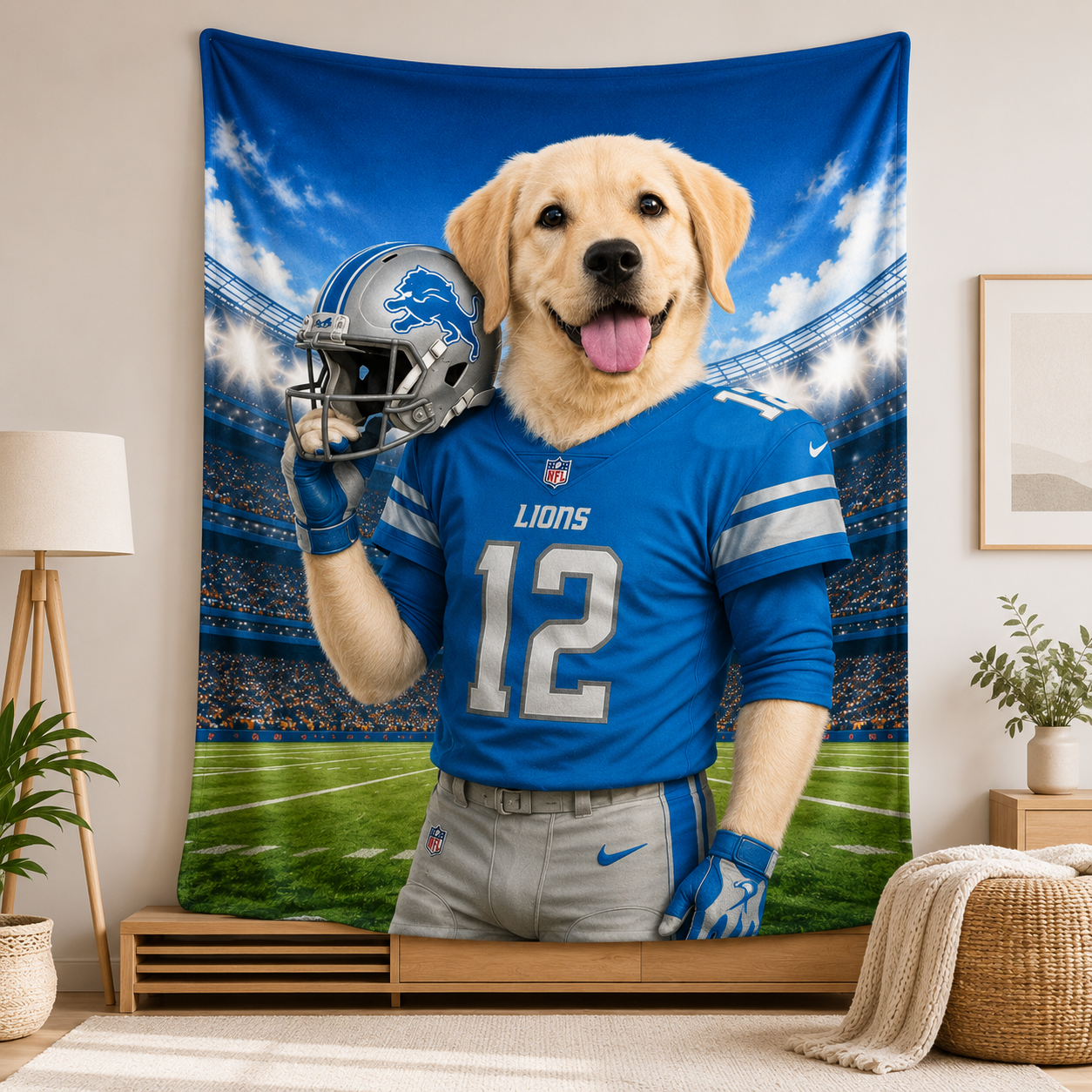 Personalized Football Pet Blanket🏈
