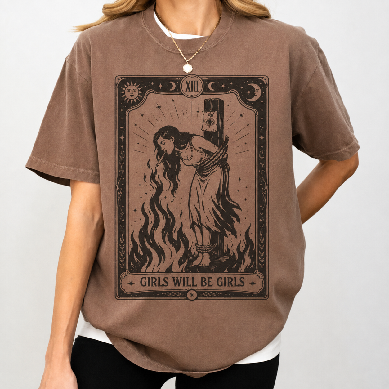 Retro Tarot Card Feminist Tee