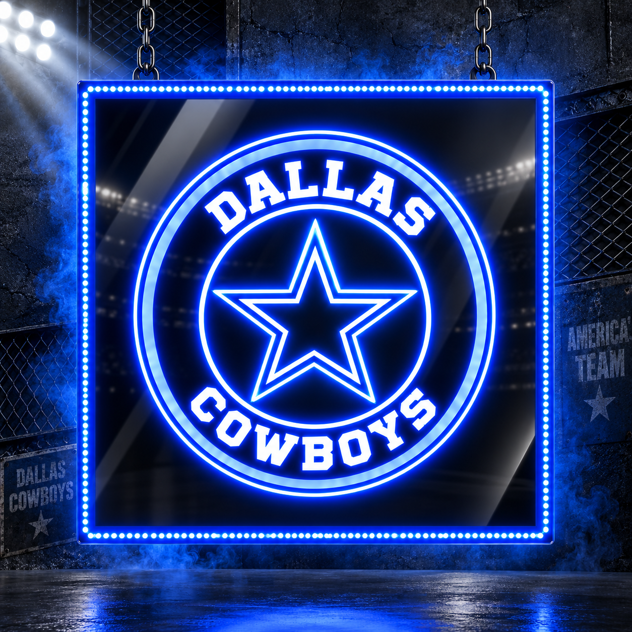 Football Teams Glow LED Cool Mirror Lights